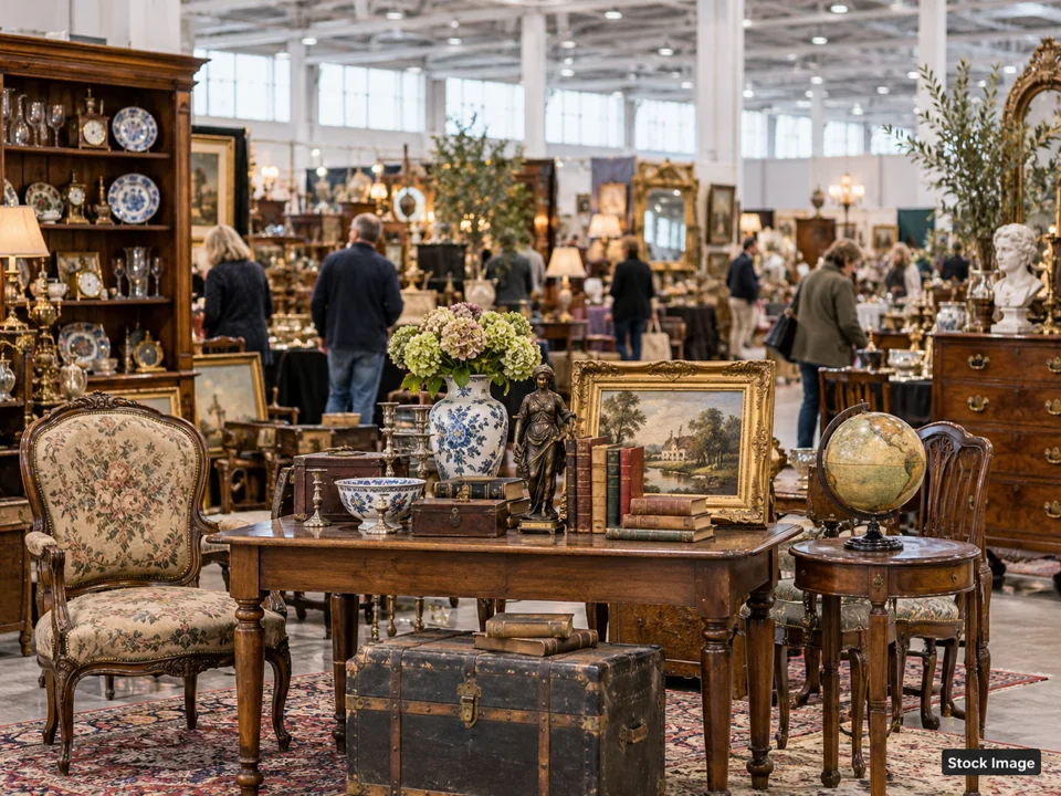 Antiques & markets weekend shows — antique fair scene