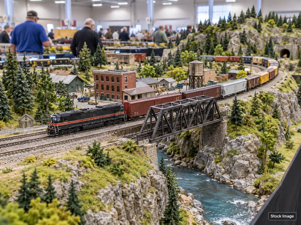 Model trains weekend shows — model railroad scene